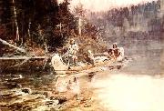 Charles M Russell On the Flathead oil painting